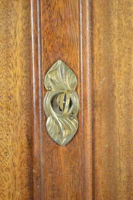 Art Nouveau Wardrobe Clematis Model by Mathieu Gallerey in Mahogany, 1920s-XNH-1719441