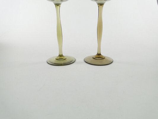 Art Nouveau Wine Glasses, Poland, 1890s, Set of 2-BKO-1802223