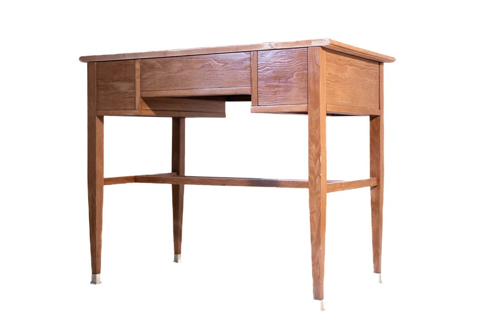 Art Nouveau Women's Desk in Wood and Leather, 1905