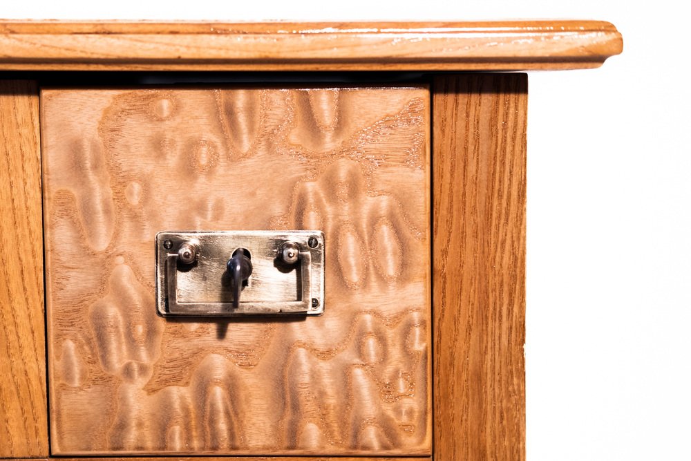 Art Nouveau Women's Desk in Wood and Leather, 1905