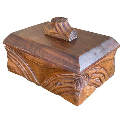 Art Nouveau Wooden Box, France, 1920s-UR-965172