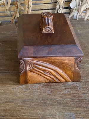 Art Nouveau Wooden Box, France, 1920s-UR-965172