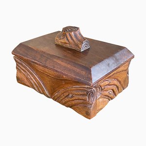 Art Nouveau Wooden Box, France, 1920s-UR-965172