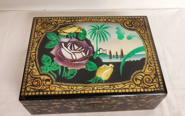 Art Nouveau Wooden Box. Spain, 1940s-RGF-1725768