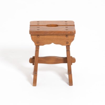 Art Nouveau Wooden Stool, 1920s-VT-786149