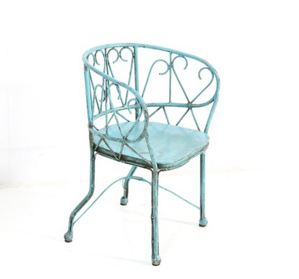 Art Nouveau Wrought Iron Childrens Armchair, France, 1900s-MY-1320199