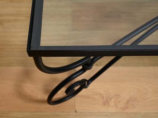 Art Nouveau Wrought Iron Coffee Table, 1940s-RVK-2034782