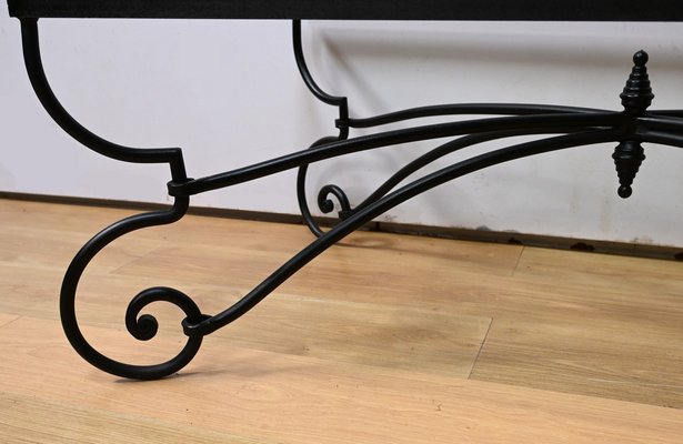 Art Nouveau Wrought Iron Coffee Table, 1940s-RVK-2034782