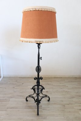 Art Nouveau Wrought Iron Floor Lamp, 1890s-DCO-1408195