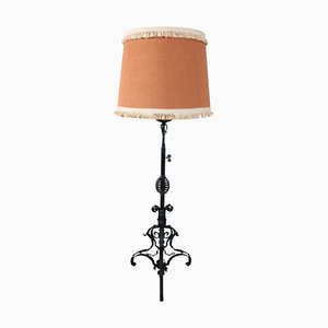 Art Nouveau Wrought Iron Floor Lamp, 1890s-DCO-1408195