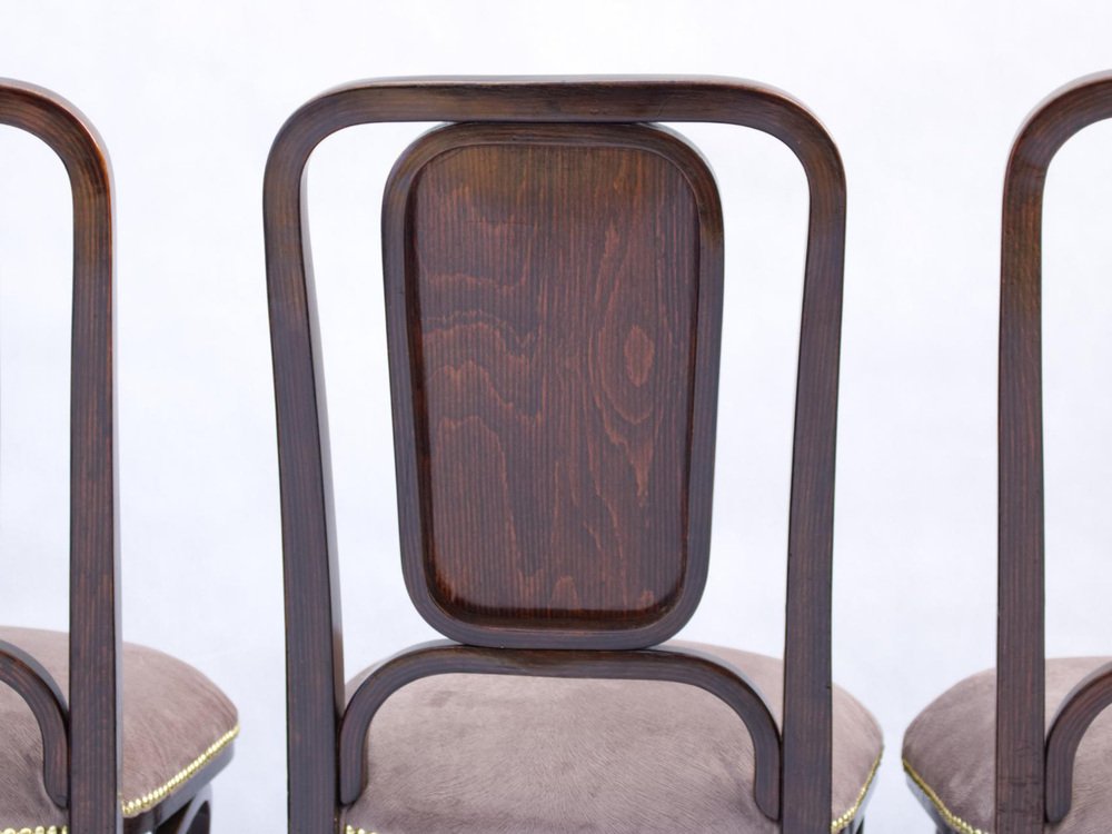 Art Noveau Bentwood Chairs from Thonet, 1905, Set of 4