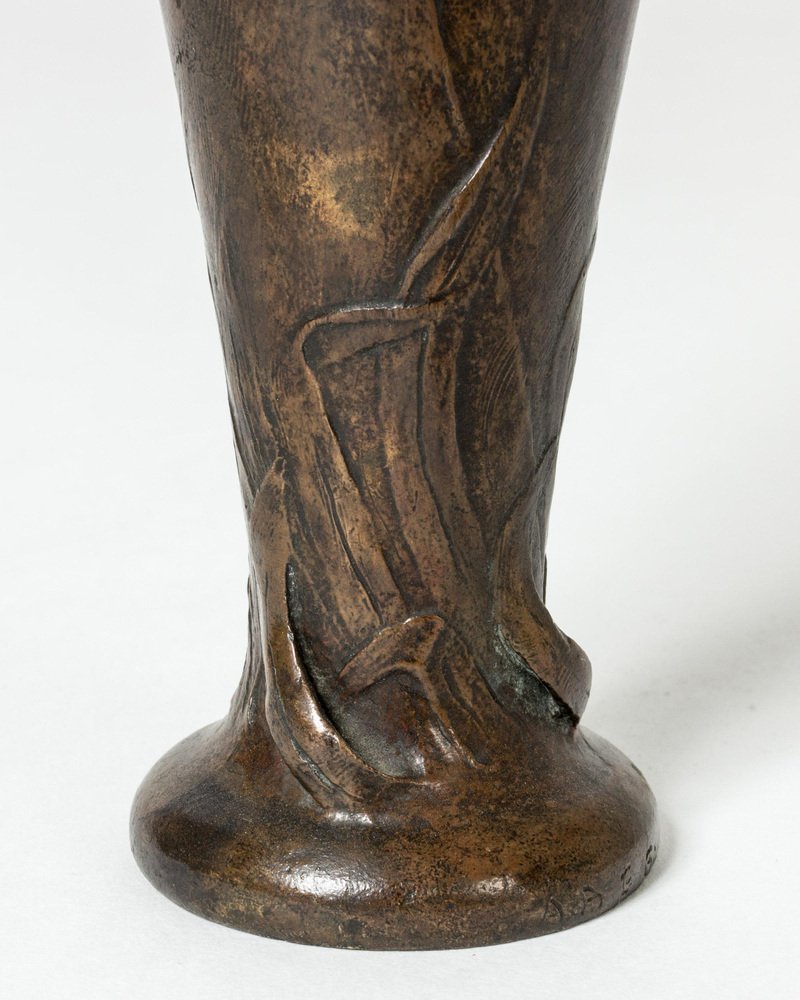 Art Noveau Bronze Vase by Gerda Backlund, 1890s