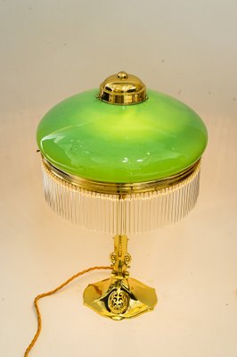 Art Noveau Table Lamp with Opal Glass Shade and Glass Sticks, Vienna, 1920s-SPD-1797974