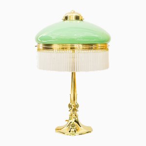 Art Noveau Table Lamp with Opal Glass Shade and Glass Sticks, Vienna, 1920s-SPD-1797974