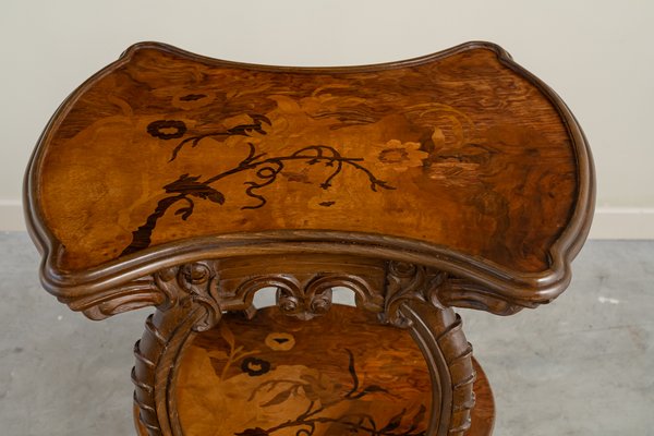 Art Noveau Tea Side Table in the style of Emile Galle, Early 20th Century-UJE-2020656