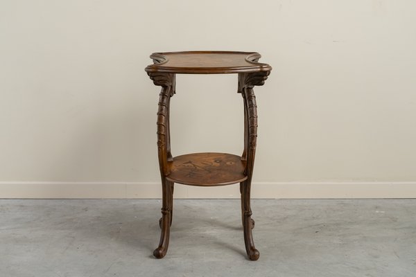 Art Noveau Tea Side Table in the style of Emile Galle, Early 20th Century-UJE-2020656