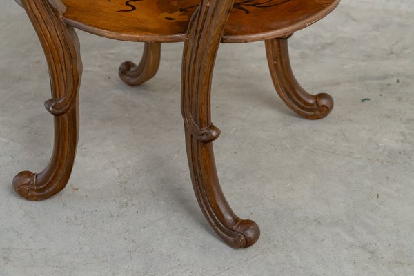 Art Noveau Tea Side Table in the style of Emile Galle, Early 20th Century-UJE-2020656