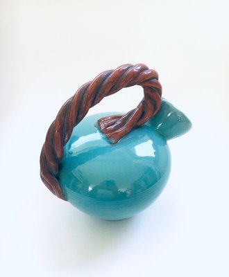 Art Studio Pottery Low Rope Decanter by Alexandre De Wemmel, Belgium, 1950s-RQV-989334