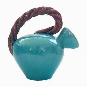 Art Studio Pottery Low Rope Decanter by Alexandre De Wemmel, Belgium, 1950s-RQV-989334