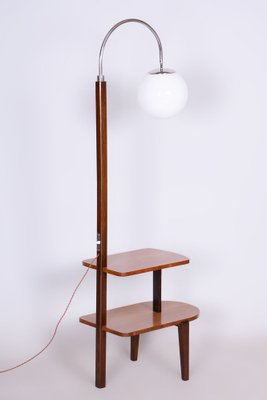 Artdeco Floor Lamp by Walnut attributed to Jindřich Halabala for Up Závody, Czechia, 1930s-WHY-1705711