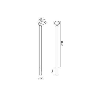 Artemide Poto Pole Lamp - 치수 도면