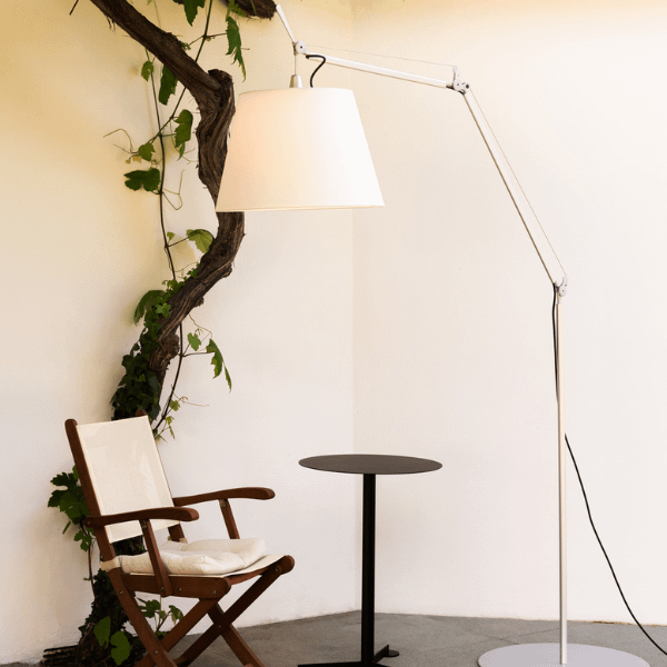 Artemide Tolomeo Mega Floor Lamp Parchment 36 cm Shade