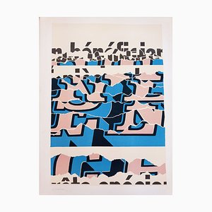 Arthur Aeschbacher, Composition with Letters, 1970s, Silkscreen-NRC-1384399