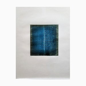 Arthur-Luiz Piza, Blue Abstract Composition, Etching, 1980s-NRC-1804166