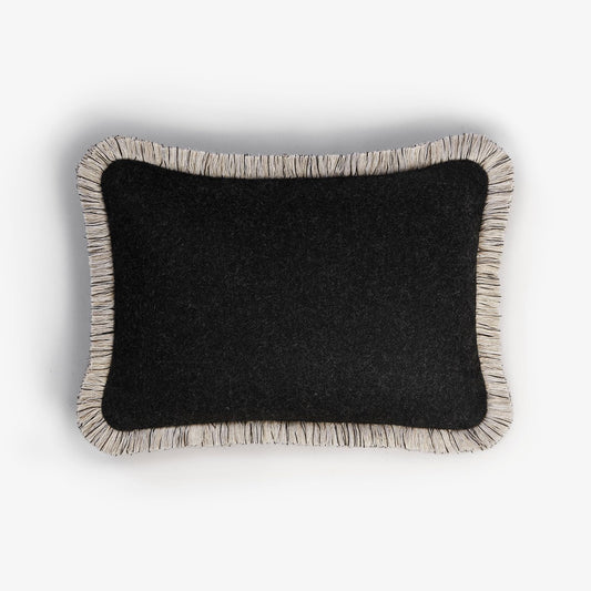 ARTIC Black Wool Pillow by Lorenza Briola for Lo Decor