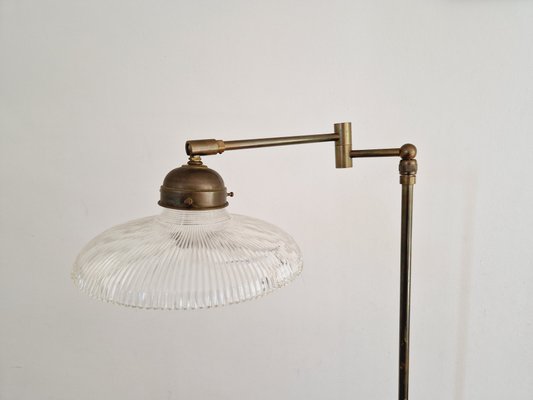 Articulated Brass Floor Lamp, 1970s-FAX-2020059