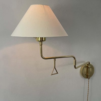 Articulating Brass Wall Light, 1950s-OE-1806575