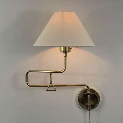 Articulating Brass Wall Light, 1950s-OE-1806575