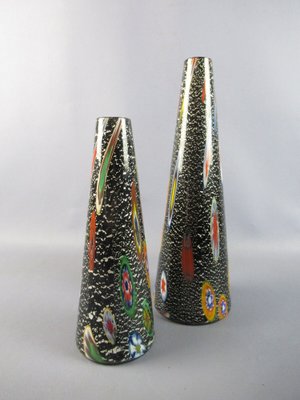 Artistic Bottles Murano Glass Sculptures from Michielotto, 1988, Set of 2-PWG-1770498