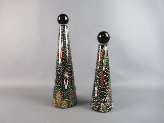 Artistic Bottles Murano Glass Sculptures from Michielotto, 1988, Set of 2-PWG-1770498