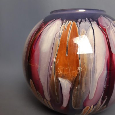 Artistic Multicolored Sphere Ceramic Vase from S.E.C, Italy, 1970-PWG-2041252