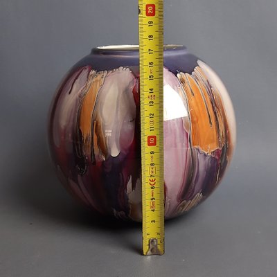 Artistic Multicolored Sphere Ceramic Vase from S.E.C, Italy, 1970-PWG-2041252