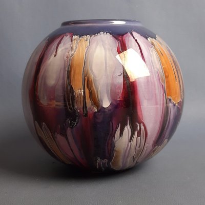 Artistic Multicolored Sphere Ceramic Vase from S.E.C, Italy, 1970-PWG-2041252