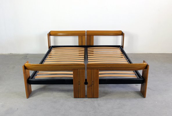 Artona Bed Frame in Walnut and Leather by Tobia & Afra Scarpa for Maxalto, 1970s-IVC-1746855