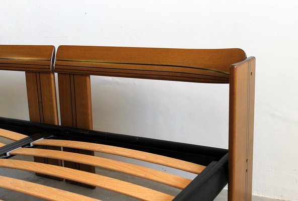 Artona Bed Frame in Walnut and Leather by Tobia & Afra Scarpa for Maxalto, 1970s-IVC-1746855