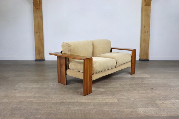 Artona Sofa in Elm and Linen by Afra & Tobia Scarpa, 1975-ZZP-1397979