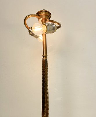 Arts and Craft Brass and Iron Table Lamp in the style of Oscar Bach, 1920s-WZZ-1785128