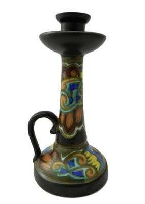 Arts and Crafts Art Nouveau Candleholder by C M Bergen, Belgium, 1920s-ARU-2016823