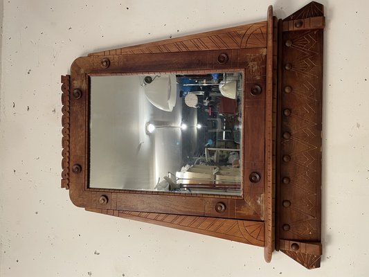 Arts and Crafts Wooden Mirror, 1950s-VAM-1767039