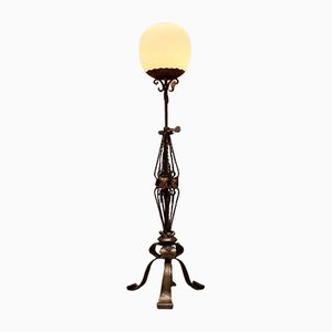 Arts and Crafts Wrought Iron Floor Lamp-NQV-1220332