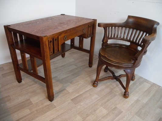 Arts & Craft Art Deco Desk, USA, 1900s-FEO-1781302