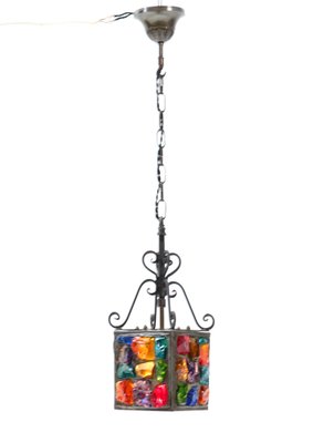 Arts & Crafts Art Nouveau Wrought Iron Lantern, 1900s-MY-989223