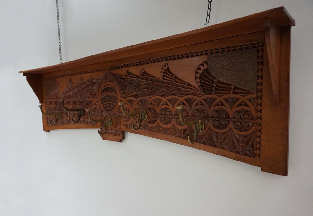 Arts & Crafts Dutch Coat Rack, 1917