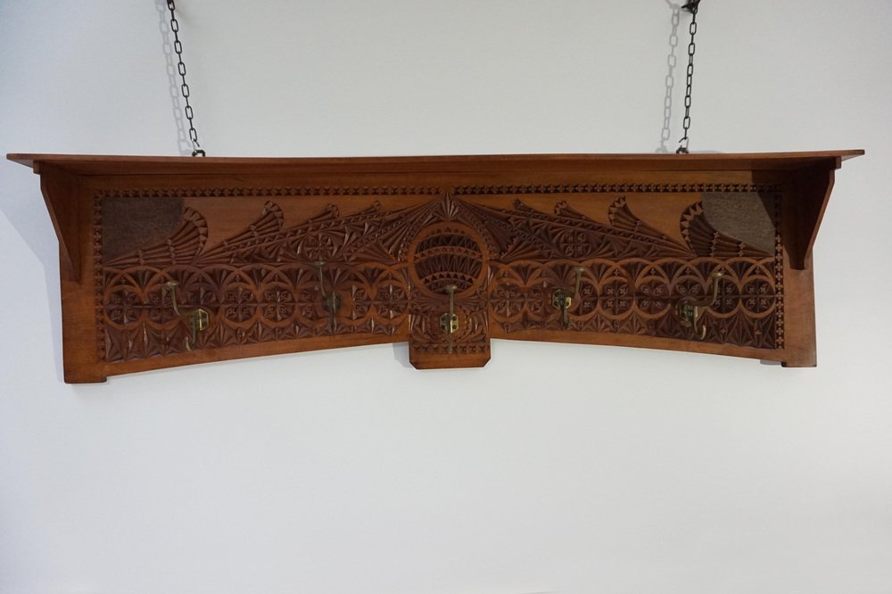 Arts & Crafts Dutch Coat Rack, 1917