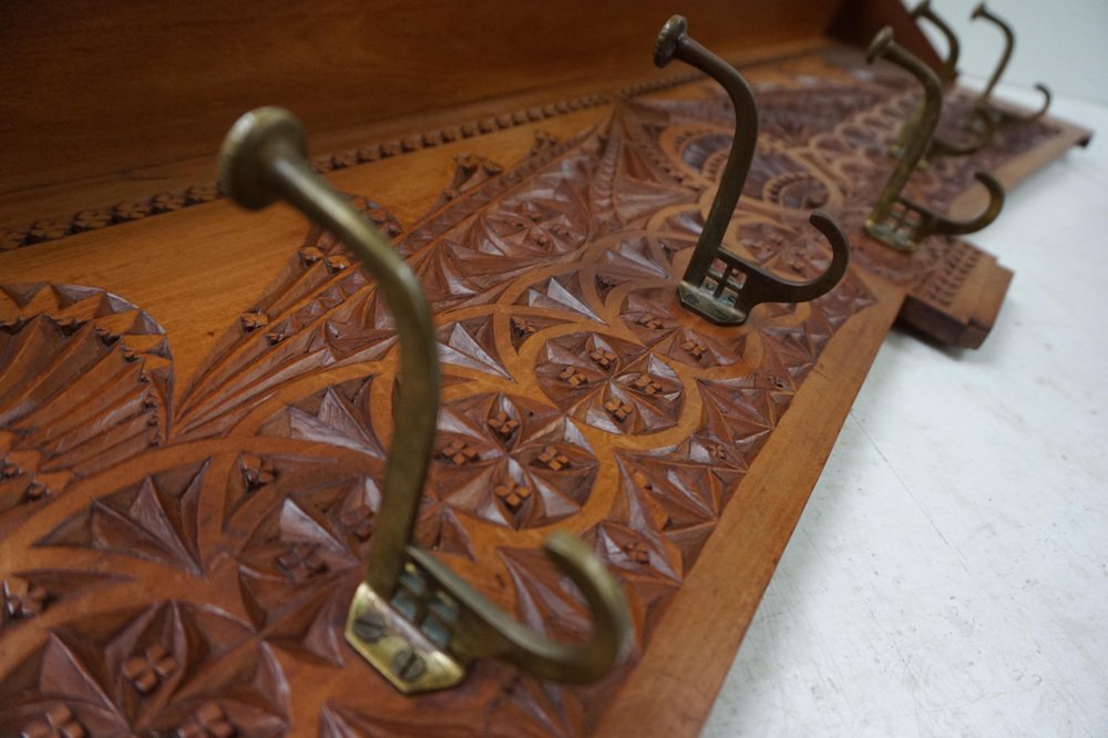 Arts & Crafts Dutch Coat Rack, 1917