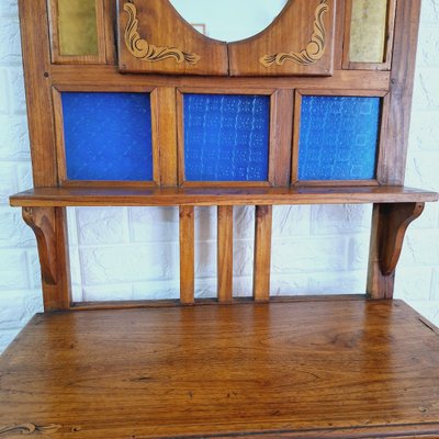 Arts & Crafts Hall Stand in Teak-FRB-1739744